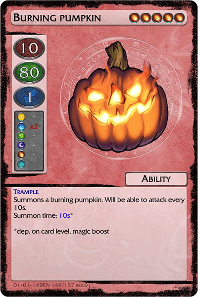 Burning pumpkin